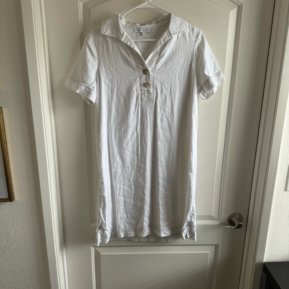 Preston & York White Short Sleeve Dress